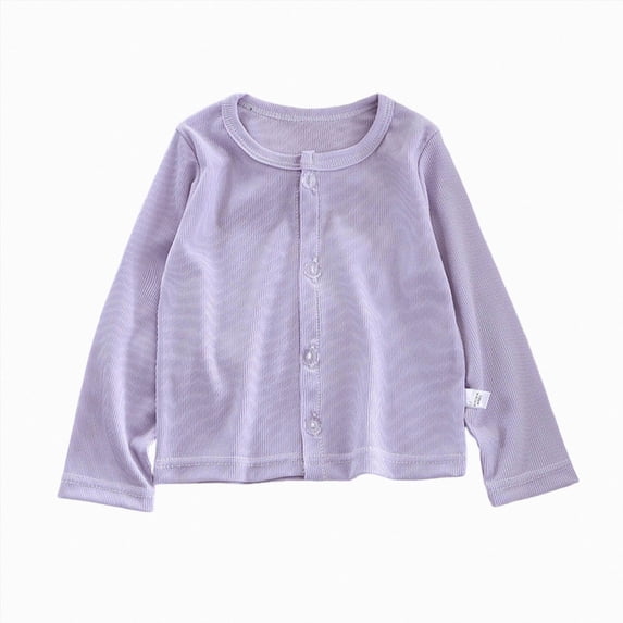 Splozh Infant Sweater 1T 2T 3T 4T 5T 6T Toddler Baby Girl Cardigan Sweater Long Sleeve Button Down Knit Sweater Blouse Jacket Fall Spring Knitwear Coat,Purple,3-4 Years