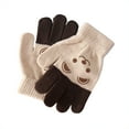 thumbnail image 1 of Splozh Infant Winter Gloves Kids Winter Gloves for Boys Girls Children Full Fingers Stretchy Warm Mittens for Toddler Brown,4-8 Years, 1 of 9