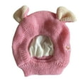 thumbnail image 1 of Splozh Infant Winter Hat Winter Pullover Hat Children's Double Ear Hat Solid Color Cute Knitting Boys Girls Baby Hat Pink,6-36 Months, 1 of 9