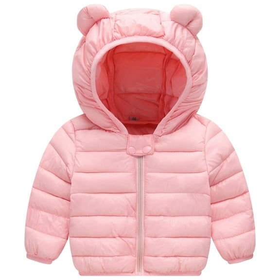 Splozh Jacket for Toddler Boys and Girls Cotton Padded Jackets Lightweight Jackets Childrens Cotton Padded Jackets Childrens Clothing Pink,2-3 Years