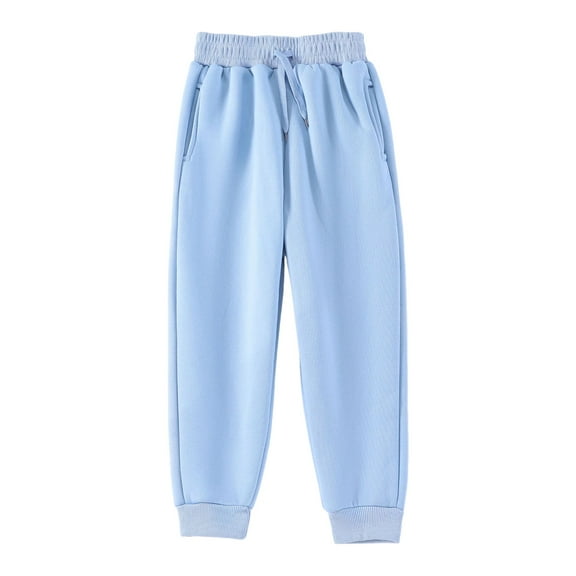 Splozh Kids Baby and Toddler Boys Cotton Pants Boys Pants Comfortable Soft Fashionable Color Blocked Casual Trousers Boy Fleece Trousers Light Blue,14-16 Years