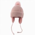 thumbnail image 1 of Splozh Kids Beanie Winter Hat for Kids Toddler Children Girls Beanie with Pom Pom Warm Fleece Lined Girls Accessories Knit Cap,Pink,1-6 Years, 1 of 3