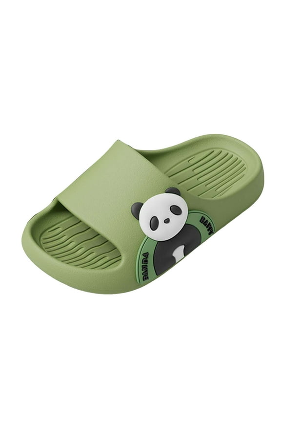 Kids Cloud Slides Boys Summer Indoor Comfortable Breathable Cartoon Pattern Slippers Shower Slides Light Green,US 13