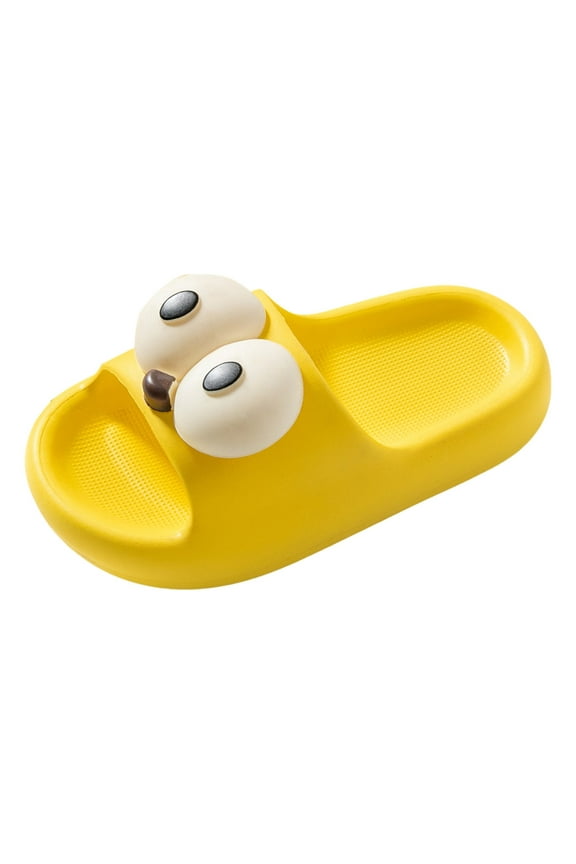 Kids Cloud Slides Children House Slippers Soft Soled Home Slippers Cartoon Outdoor Beach Slippers Yellow,US 12
