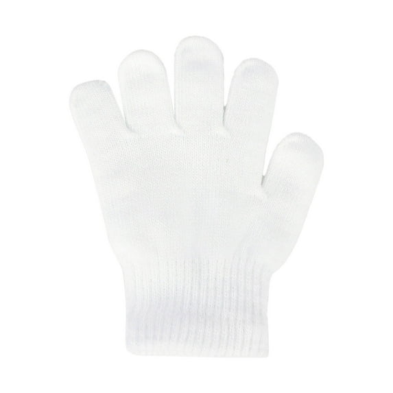 Splozh Kids Gloves Winter Toddler Knit Gloves Winter Warm Children's Gloves Monochrome Screen Gloves Travel and Ride White,One Size
