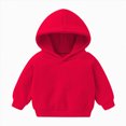 thumbnail image 1 of Splozh Kids Hoodies 1T 2T 3T 4T 5T 6T Toddler Girls Fleece Hoodie Fall Spring Sweatshirt with Pocket Cute Top,Red,18-24 Months, 1 of 3