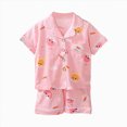thumbnail image 1 of Splozh Kids Matching Pajamas Girls Pajamas Summer Toddler Girl Pajamas Sets Girls' Cute Sleepwear Pjs,Pink,7-8 Years, 1 of 4