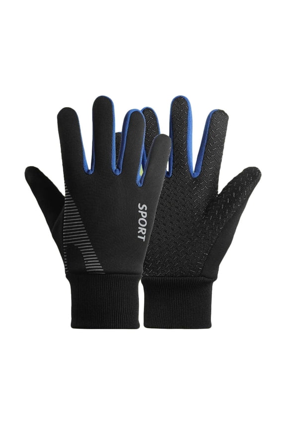 Kids Mittens Waterproof Warm Kids Sport Glove Non Slip Boys Girls Kids Gloves for Child Climbing Riding Biking Outdoor Sports Blue,8-13 Years