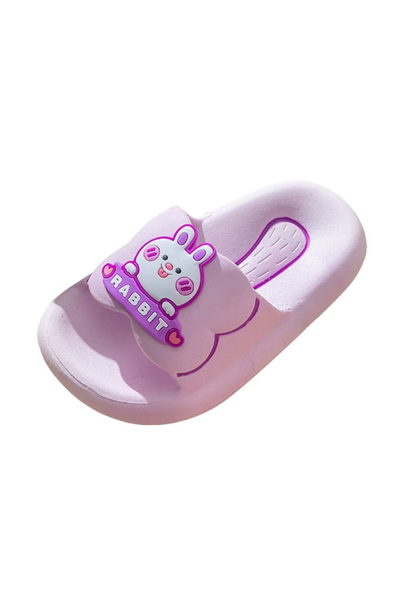Kids On Cloud Shoes Kids Summer Indoor Bedroom Slippers Cartoon Pattern Slippers Kids Cloud Slides Boys Purple,US 1