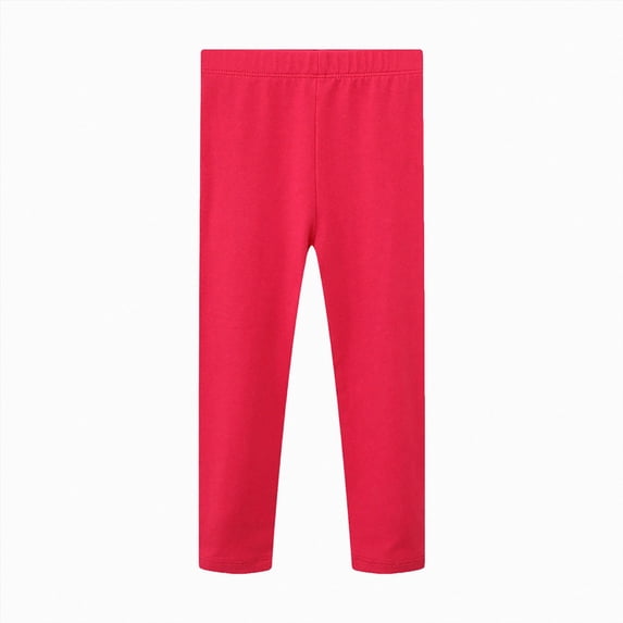 Splozh Kids Pants Girls Fashion Toddler Girls Cotton Leggings Little Girl Stretchy Leggings Trousers for Kids Spring Autumn 2-7T,Watermelon Red,6-7 Years