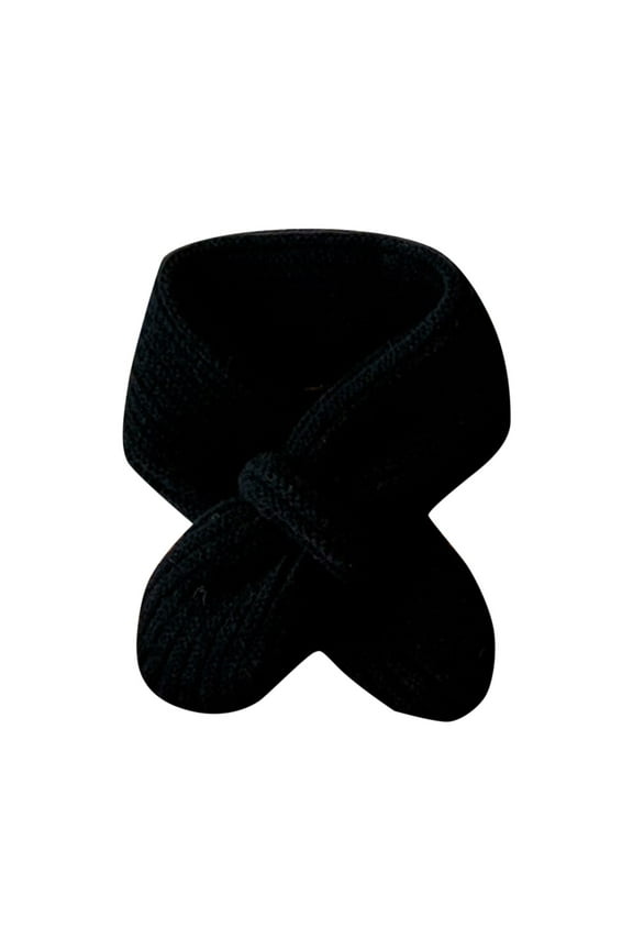 Kids Scarf Fleece Warm Knitted Scarves for Girls Boys Toddler Cold Weather Soft Neck Warmer Kids Baby Winter Soft Warm Knitted Soild Boys Girls Scarf Black,1-5 Years