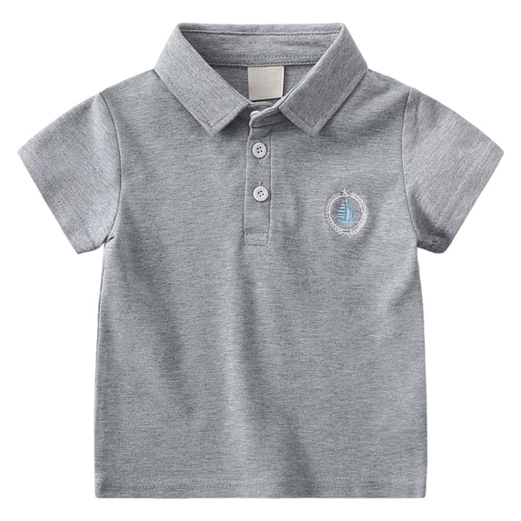 Splozh Kids Shirts Baby Toddler Boy Dress Shirt Kids Shirts for Boys Button up Shirts Toddler Boys Shirt Grey,2-3 Years