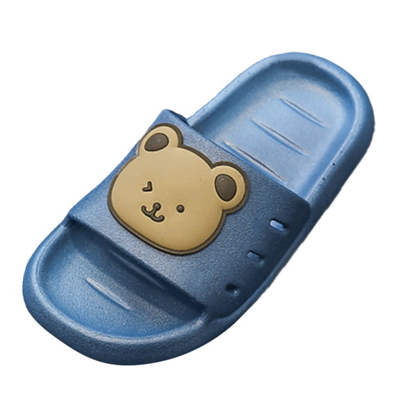 Splozh Kids Slippers Girls Fashion Summer Cartoon Indoor Slippers Boys Girls Home Slippers Soft Sandals Shower Slides Blue,US 10