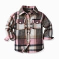 thumbnail image 1 of Splozh Kids Toddler Plaid Jacket Flannel Button Down Shirt Fall Winter Clothes Toddler Boys Dress Shirt,Dark Gray,7-8 Years, 1 of 6