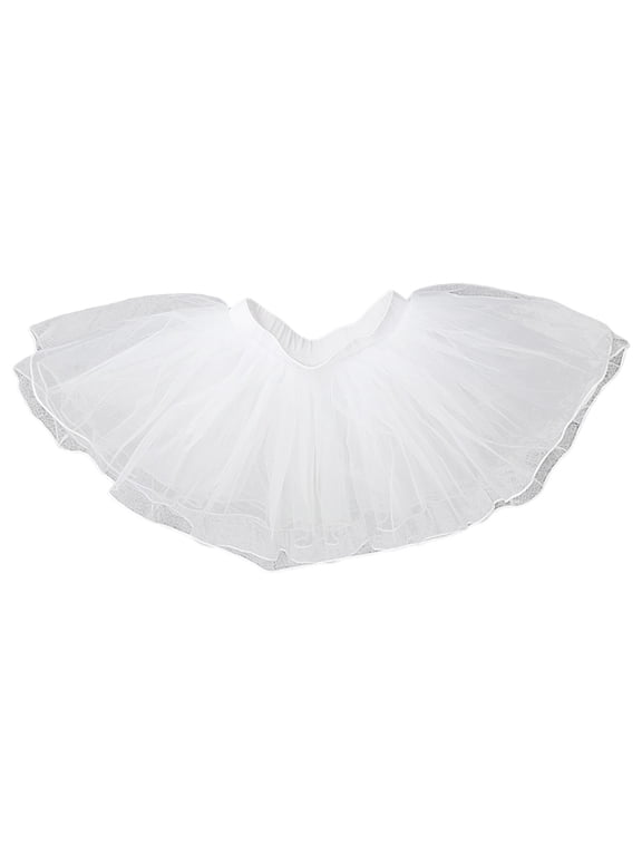 Kids Tulle Skirt for Girls Layered Tulle Tutu Skirt for Girls Ballet Dressing Up Kid Tutu Skirt Birthday Party Fluffy Tulle Tutu White,8-12 Yesrs