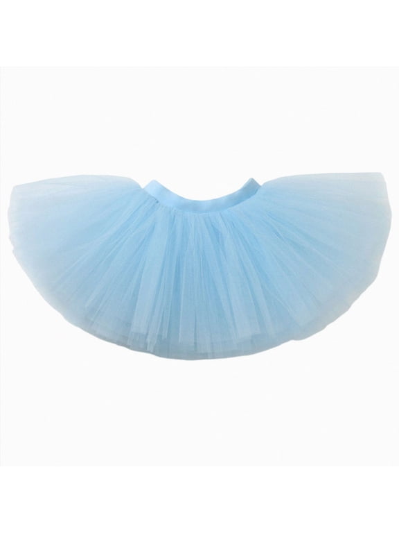 Kids Tutu Skirt Girls Tutu Skirt Birthday Party Princess Tulle Dress Up Layer Puffy Ballet Skirt for Kids Toddler,Light Blue,8-11 Years