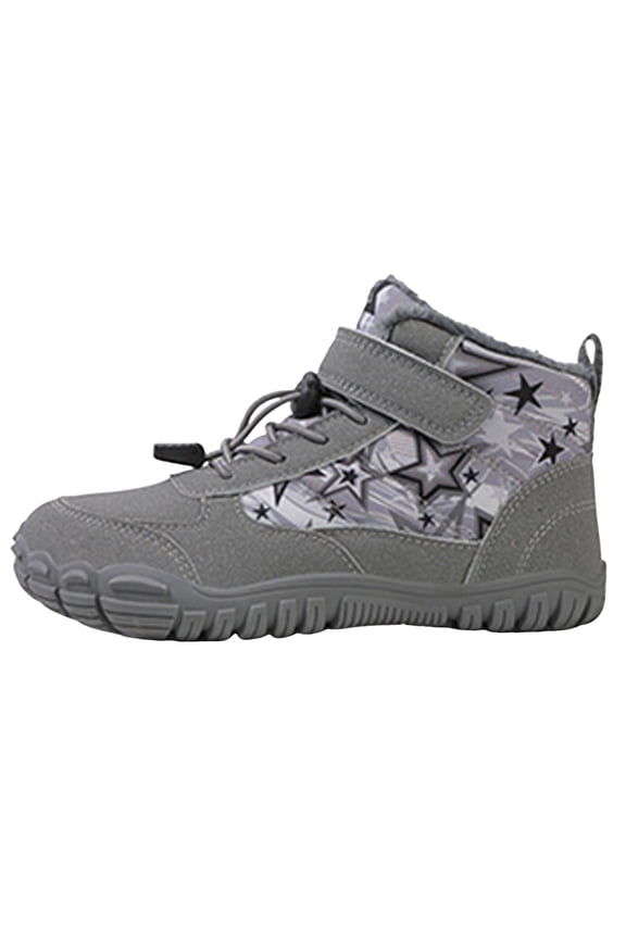 Kids Wrestling Shoes Boys Girls Boxing Shoes Fitness Sneakers Zero Drop Sole,Gray 1.5