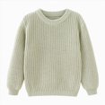 thumbnail image 1 of Splozh Knit Sweater for Toddler 12 18 24 Months 3T 4T 5T Girls Long Sleeve Shirts Knit Sweaters Kids Tops Crew Neck Casual Tees Basic Undershirts,Mint Green,3-4 Years, 1 of 9