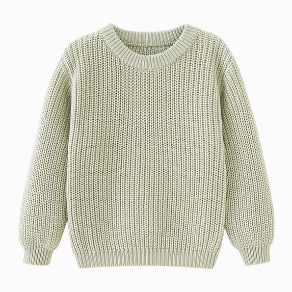 Splozh Knit Sweater for Toddler 12 18 24 Months 3T 4T 5T Girls Long Sleeve Shirts Knit Sweaters Kids Tops Crew Neck Casual Tees Basic Undershirts,Mint Green,3-4 Years