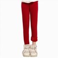 thumbnail image 1 of Splozh Legging for Girls Fashion Cute Girls Bottoming Padded Thickened Kids Pants Kids Casual Pants Winter Baby Girl Pants Stretchy Leggings,Red,3-4 Years, 1 of 6