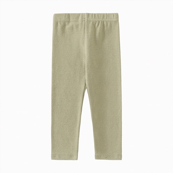 Splozh Leggings for Kids Baby Toddler Kids Organic Cotton Leggings Girls and Boys Clothing Basic Full Length Pants,Green,9-10 Years
