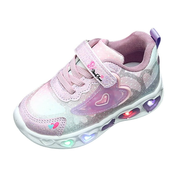 Splozh Little Girl Light Up Sneakers Boys Girls Sneakers Toddler Shoes Girls Boys Sneakers Light Up Print Unisex Kids Sport Shoes Toddler/Little Kids/Big Kids Purple,US 10