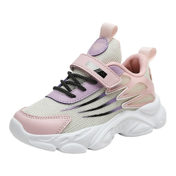 Splozh Little Girls Basketball Shoes Mesh Boys' Shoes Children's Shoes Sports Shoes Running Walking Shoes Tennis Shoes Purple,US 2