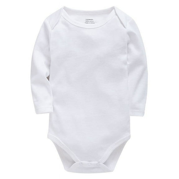 Splozh Long Sleeve Bodysuit Baby Girl Baby Boy Girl Fall Winter Clothes Long Sleeve Bubble Sweatshirt Romper Cute One Piece Outfit White,3-6 Months