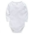 thumbnail image 1 of Splozh Long Sleeve Jumpsuit Baby Boy Girl Fall Winter Clothes Long Sleeve Bubble Sweatshirt Romper Cute One Piece Outfit White,18-24 Months, 1 of 6