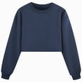 thumbnail image 1 of Splozh Long Sleeve Tops for Girls 3-14 Years Girls' Loose Sports Casual Crop Top Casual Fall Winter Cute Shirts,Blue,5-6 Years, 1 of 6