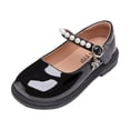 thumbnail image 1 of Splozh Mary Jane Pumps Girls Dress Shoes Mary Jane Double Straps High Heel Wedding Party for Little/Big Kids Black,US 12.5, 1 of 9