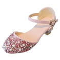 thumbnail image 1 of Splozh Mary Janes for Girls High Heels Dress Shoes Party Wedding Church Mary Janes Princess Shoes Pink,US 12.5, 1 of 5