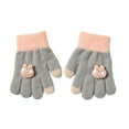thumbnail image 1 of Splozh Mittens for Baby Kids Winter Gloves for Boys Girls Children Full Fingers Stretchy Warm Mittens Grey,0-3 Years, 1 of 8