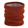 thumbnail image 1 of Splozh Neck Warmer Gaiter Winter Fleece Scarf Winter Double Layer Neck Warmer Knit Fleece Lined Circle Loop Scarves Gifts Orange,One Size, 1 of 3