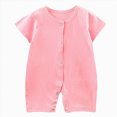 thumbnail image 1 of Splozh New Born Clothes Baby Boy 6 12 18 24 Months Summer Cute Sleep and Play Outfit, All Season Infant Boy Outfit,Light Pink,12-18 Months, 1 of 4