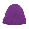 thumbnail image 1 of Splozh Newborn Beanies Baby Boy Baby Toddler Boys Girls Knit Warm Winter Hats Caps Girls Boys Children Knitted Warm Hat Purple,1-9 Years, 1 of 4