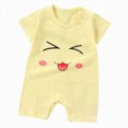 thumbnail image 1 of Splozh Newborn Girl Clothes 6 12 18 24 Months Cute Cartoon Summer Play Romper, Soft Newborn Girl Bubble Romper,Light Yellow,0-6 Months, 1 of 4
