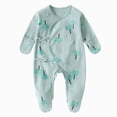 thumbnail image 1 of Splozh Newborn Going Home Outfit Boy Baby Footed Sleeper 3 6 12 18 24 Months Footed Sleeper Gown Cotton Baby Printed Infant Play and Sleep Climbing Suit,Green,Newborn, 1 of 8