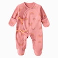 thumbnail image 1 of Splozh Newborn Going Home Outfit Boy Footed Sleeper Gown with Mitten Cuffs Cotton Baby Footed Print Infant Play for 0 6 Months Newborn Boy Rompers,Watermelon Red,3-6 Months, 1 of 6