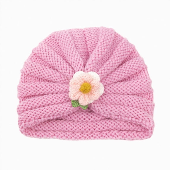 Splozh Newborn Hats with Bows Cute Hat Infant Toddler Winter Knit Hat for Baby Girls Boys Warm Cap Hat Lovely Kids 0-24 Months Headwear,H,One Size