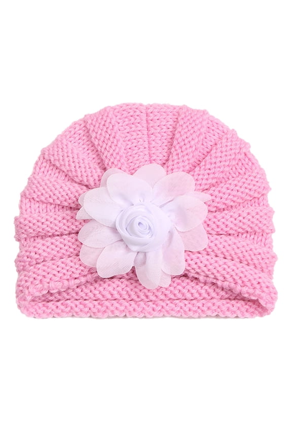 Newborn Hospital Hat Infant Baby Baby Girls Turban Hats Cute Bow Caps Cute Headwraps for Toddlers Pink,One Size