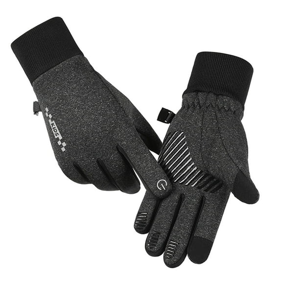 Splozh Newborn Mittens Girl Kids Winter Gloves Warm Screen Windproof Soft Lined Gloves Cycling Ski Gloves Boys Girls Grey,XL