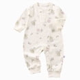 thumbnail image 1 of Splozh Newborn Outfits Baby Girl Baby Long Sleeved Bodysuits 3 6 12 18 24 Months Newborn Boys Girls Pajamas Rompers and Home Clothes,Beige,9-12 Months, 1 of 7