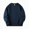 thumbnail image 1 of Splozh Newborn Sweatshirt Toddler Baby Boy Sweatshirt Crewneck Pullover Tops Little Kids Warm Sweatshirts Fall Winter Fashion Clothes,Navy,9-10 Years, 1 of 4