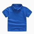 thumbnail image 1 of Splozh Newborn Tshirts Baby Boys Short Sleeve T-Shirts Toddler Crew Neck Shirts Basic Tee Tops Summer Clothes,Blue,4 Years, 1 of 4