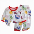thumbnail image 1 of Splozh Pajamas for Boys 12 18 24 Months 3T 4T 5T 6T Boys Summer Long Sleeved Long Pants Lightweight Pajama Set Air Conditioning Suit,Sky Blue,3-4 Years, 1 of 4