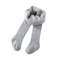 thumbnail image 1 of Splozh Pants for Girls Toddler Baby Girls Leggings Tights Ruffle Ribbed Knit Stocking Infant Fall Winter Warm Bottom Pants Grey,6-12 Months, 1 of 7