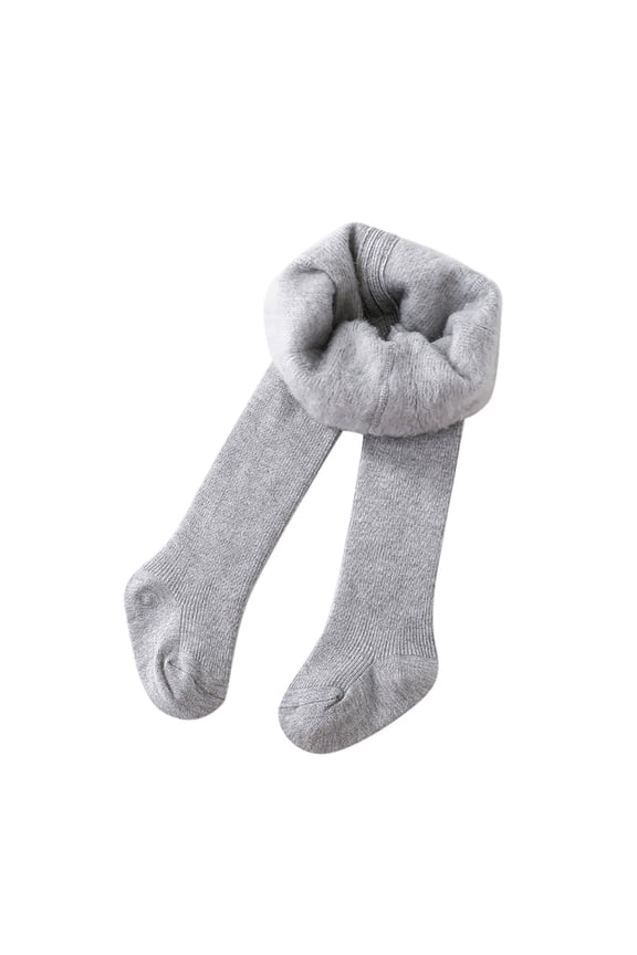 Pants for Girls Toddler Baby Girls Leggings Tights Ruffle Ribbed Knit Stocking Infant Fall Winter Warm Bottom Pants Grey,6-12 Months