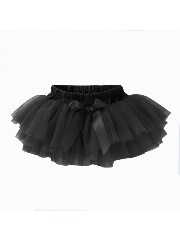 Rainbow Tutus for Girls Tutu for Girls Toddler Skirt Rainbow Sparkly Kids Ballet Dance Dress Outfit,Black,12-24 Months