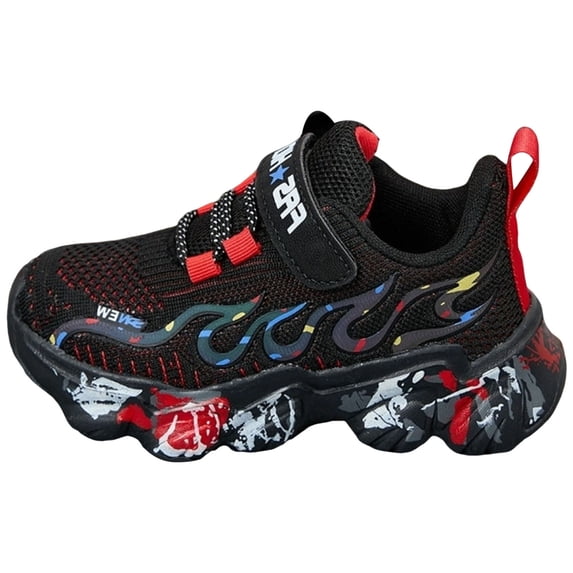 Splozh Running Shoes for Kids Childrens Sports Basketball Shoes Mesh Breathable Fashionable Boys Running Shoes Red,US 1